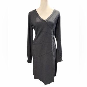 Sunburst Organic Cotton Nectar Bodycon Dress Heather Gray Size Small